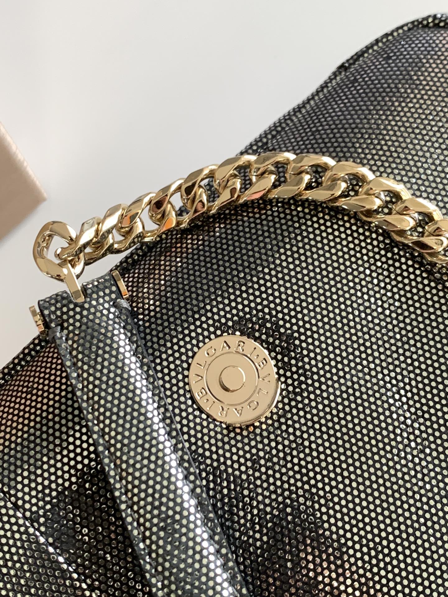 Bvlgari Serpenti Cabochon Crossbody Bag in Black Snake Skin